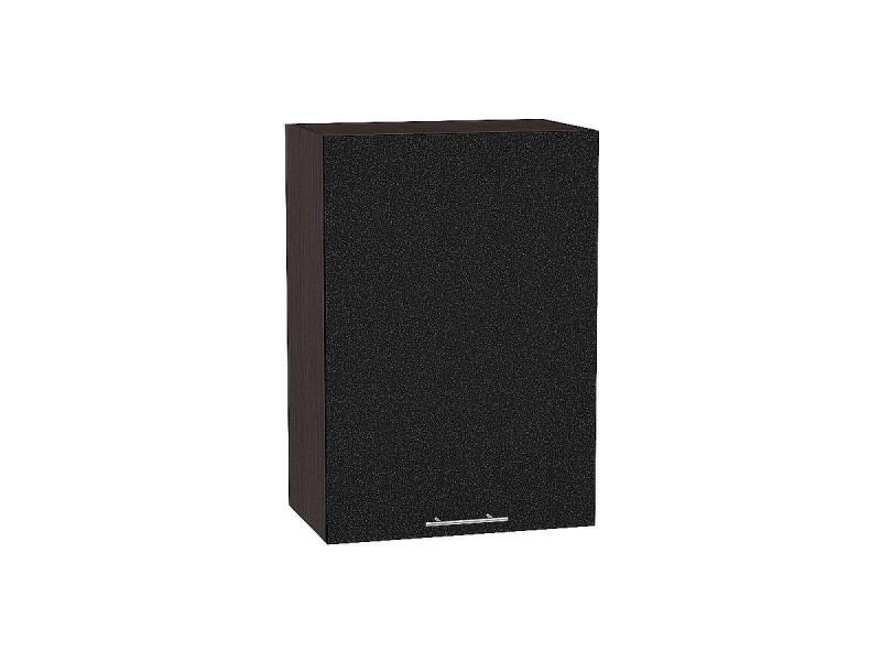 Шкаф верхний с 1-ой дверцей Валерия-М Черный металлик Graphite (716*600*318)