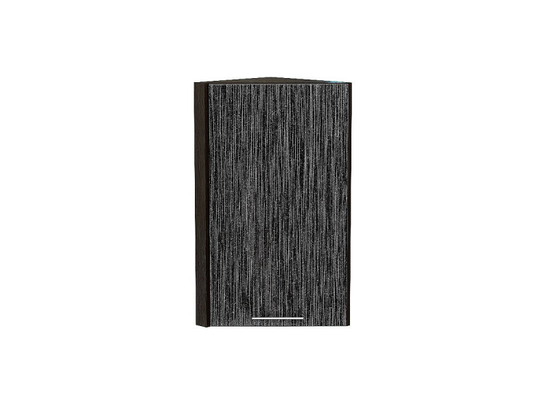 716*300*304 Шкаф верхний торцевой Валерия-М Черный металлик дождь Graphite