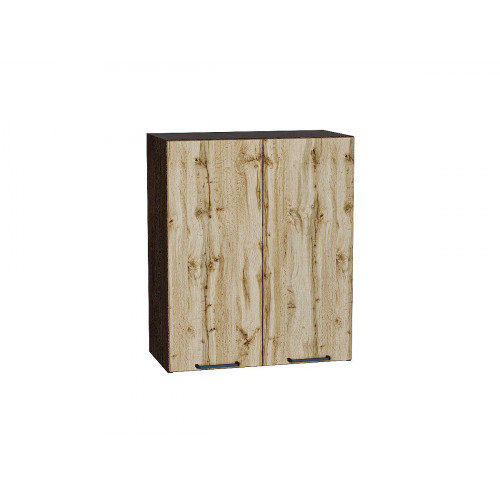 716*600* Шкаф верхний с 2-мя дверцами Флэт Wotan Oak 2S Graphite