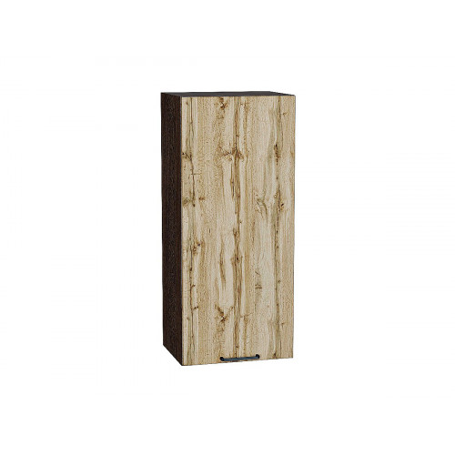 920*400* Шкаф верхний с 1-ой дверцей Флэт Wotan Oak 2S Graphite