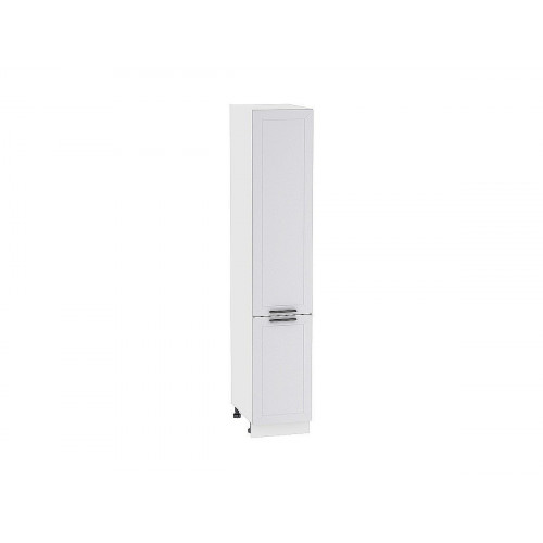 2132*400* Шкаф пенал с 2-мя дверцами Глетчер Гейнсборо Силк Белый