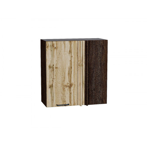 716*690* Шкаф верхний прямой угловой Флэт Wotan Oak 2S Graphite