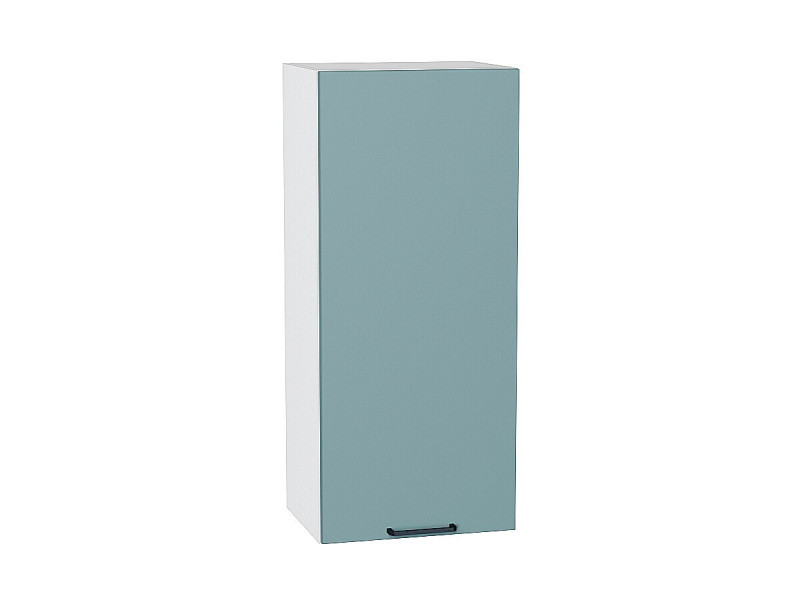 920*400* Шкаф верхний с 1-ой дверцей Флэт Grey-green In 2S Белый