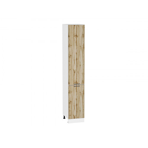 2336*400* Шкаф пенал с 2-мя дверцами Флэт Wotan Oak 2S Белый