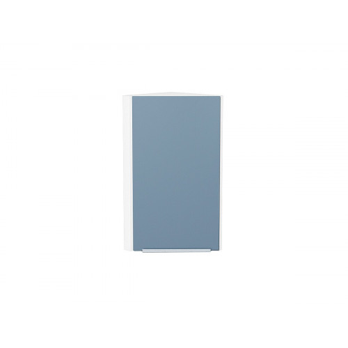 716*300*306 Шкаф верхний торцевой Фьюжн Silky Blue Белый